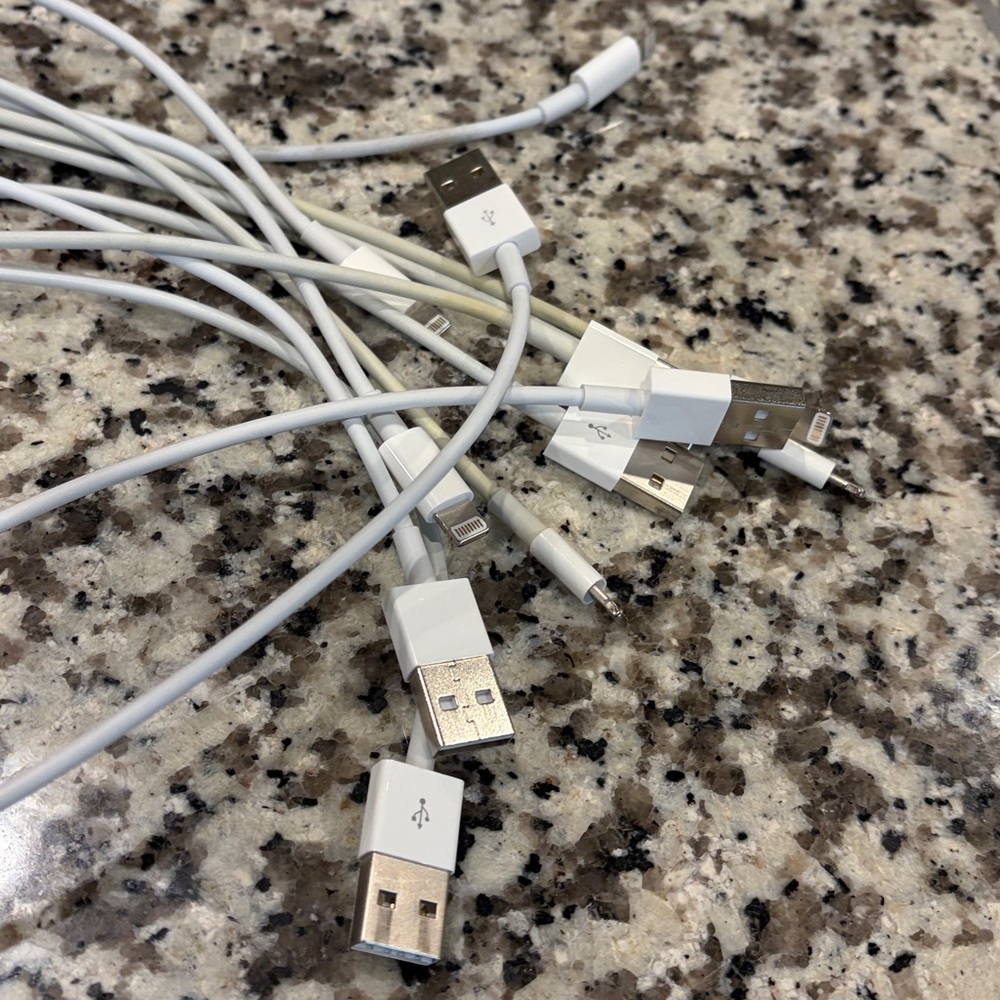 Set of 6 Chargers - Lightning to USB Charging Cable Cords
